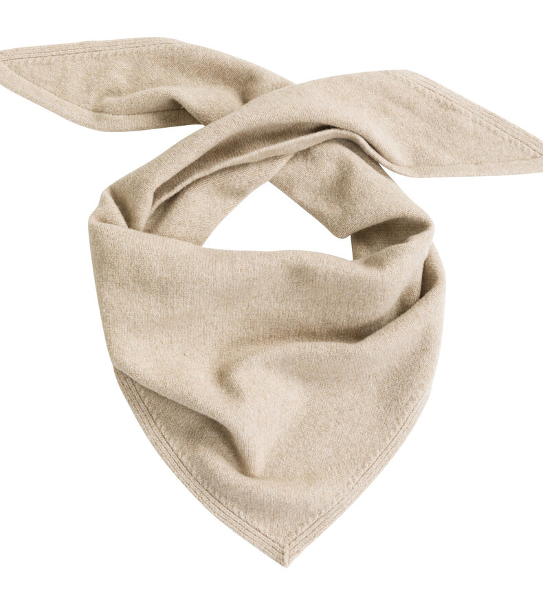 KNITTED TRIANGLE SCARF