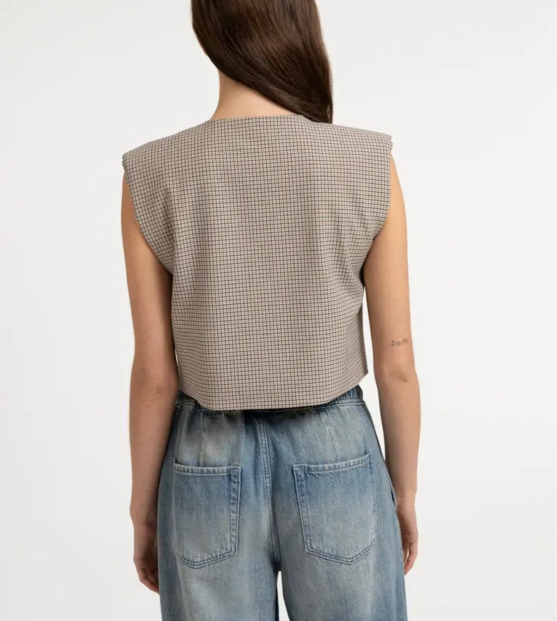 VESTE TISSÉE À CARREAUX