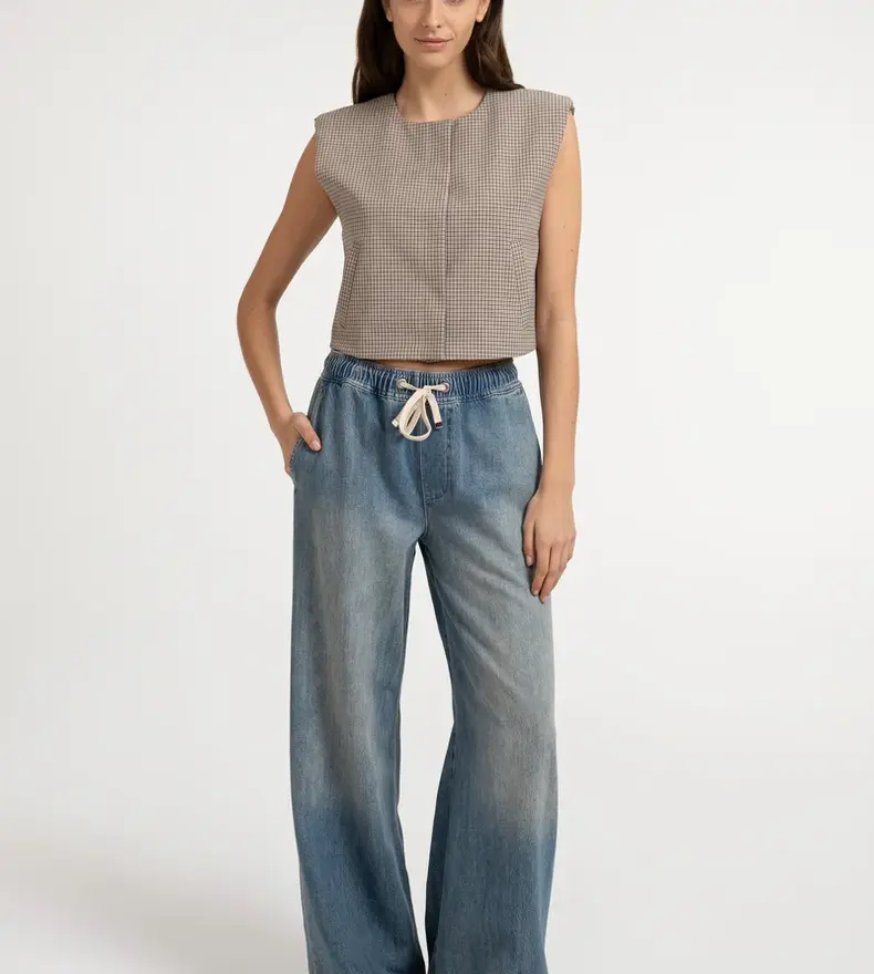 VESTE TISSÉE À CARREAUX