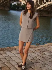 VESTE TISSÉE À CARREAUX