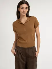 CARDIGAN À MANCHES COURTES