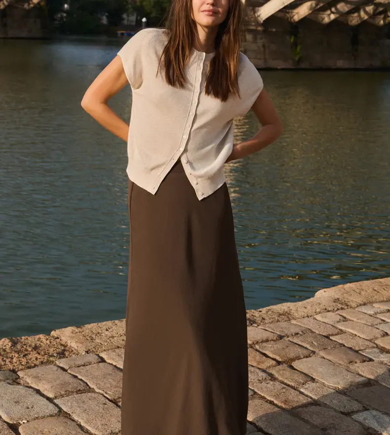 CARDIGAN À MANCHES COURTES