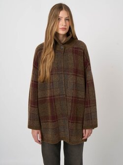 CARDIGAN EN MAILLE À CARREAUX