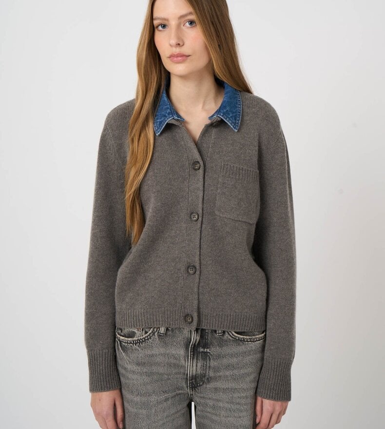 COLLARED CARDIGAN