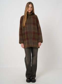 CARDIGAN EN MAILLE À CARREAUX