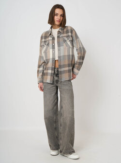 VESTE-CHEMISE À CARREAUX