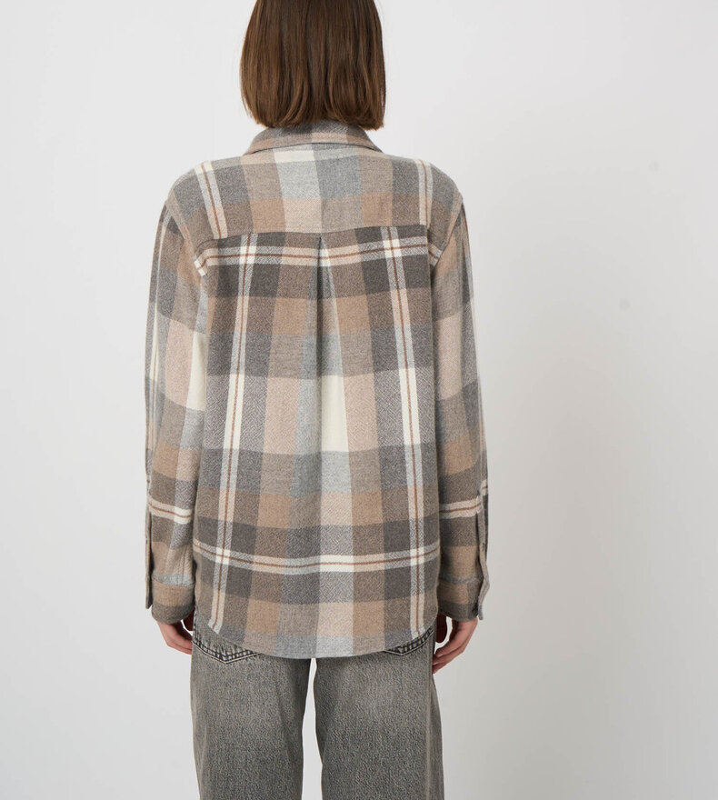 VESTE-CHEMISE À CARREAUX