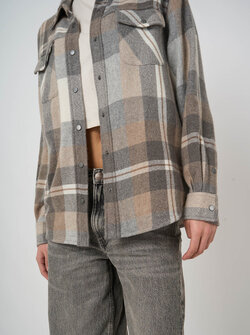 VESTE-CHEMISE À CARREAUX