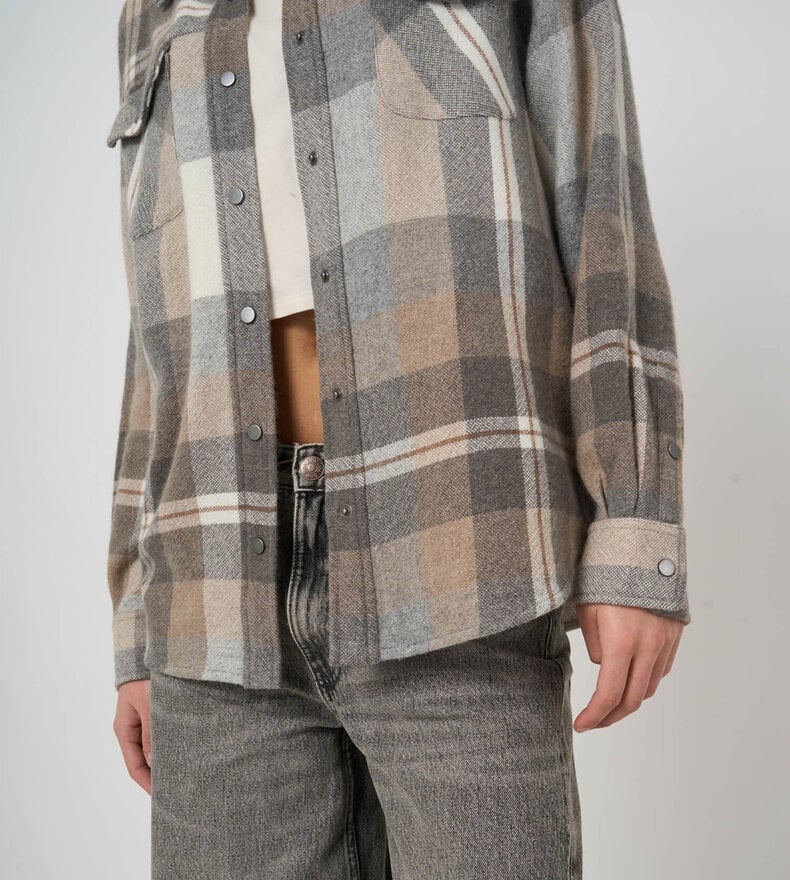 VESTE-CHEMISE À CARREAUX