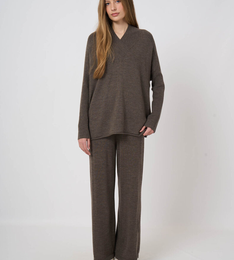 PANTALON EN LAINE DE MÉRINO