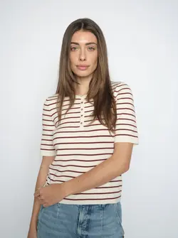 MMALIZ CALIZ STRIPE SS KNIT