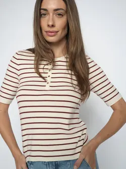 MMALIZ CALIZ STRIPE SS KNIT