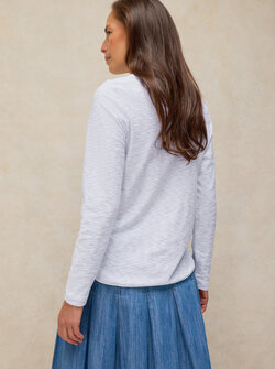 CLARA LS TEXTURED TEE