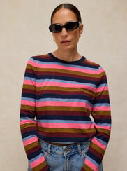 CLARA STRIPE LS TEE