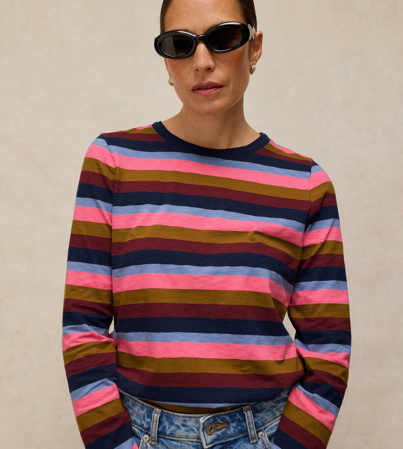 CLARA STRIPE LS TEE