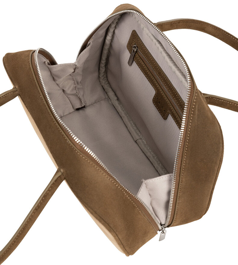 SUEDE BOWLING BAG
