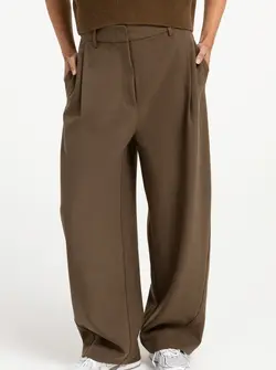 PANTALON TISSÉ COUPE BARREL