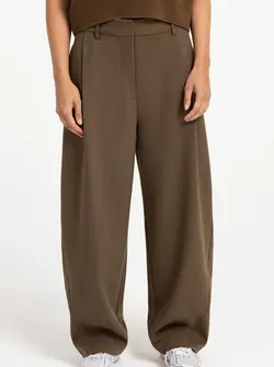 PANTALON TISSÉ COUPE BARREL