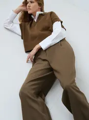 WOVEN BAREL TROUSER
