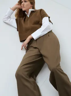 WOVEN BAREL TROUSER