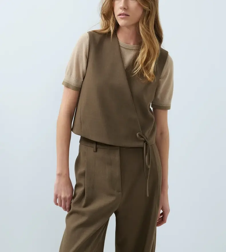 WOVEN BAREL TROUSER