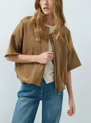 SHORTSLEEVE SUEDINE JACKET
