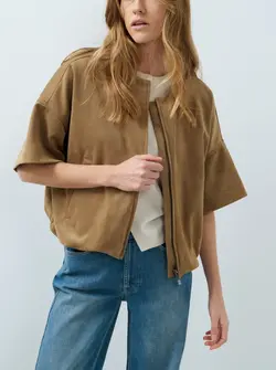 SHORTSLEEVE SUEDINE JACKET