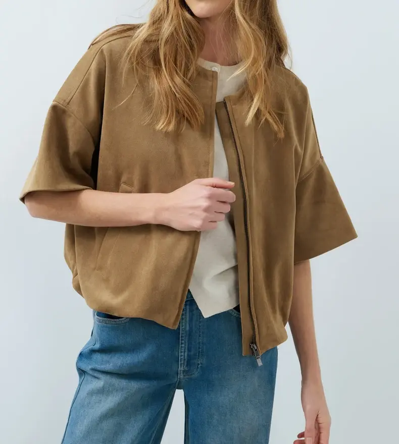 SHORTSLEEVE SUEDINE JACKET
