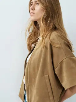 SHORTSLEEVE SUEDINE JACKET