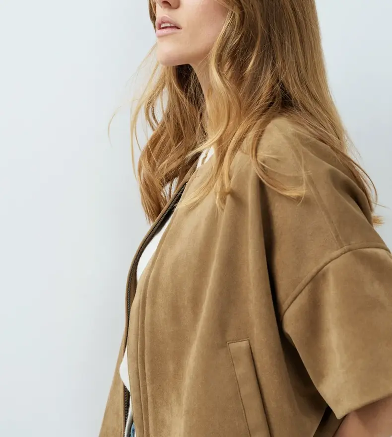 SHORTSLEEVE SUEDINE JACKET