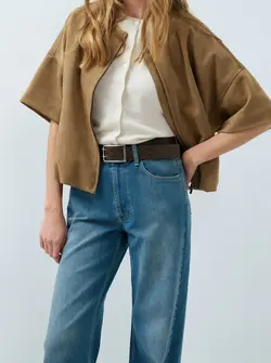 SHORTSLEEVE SUEDINE JACKET