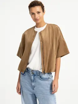 SHORTSLEEVE SUEDINE JACKET