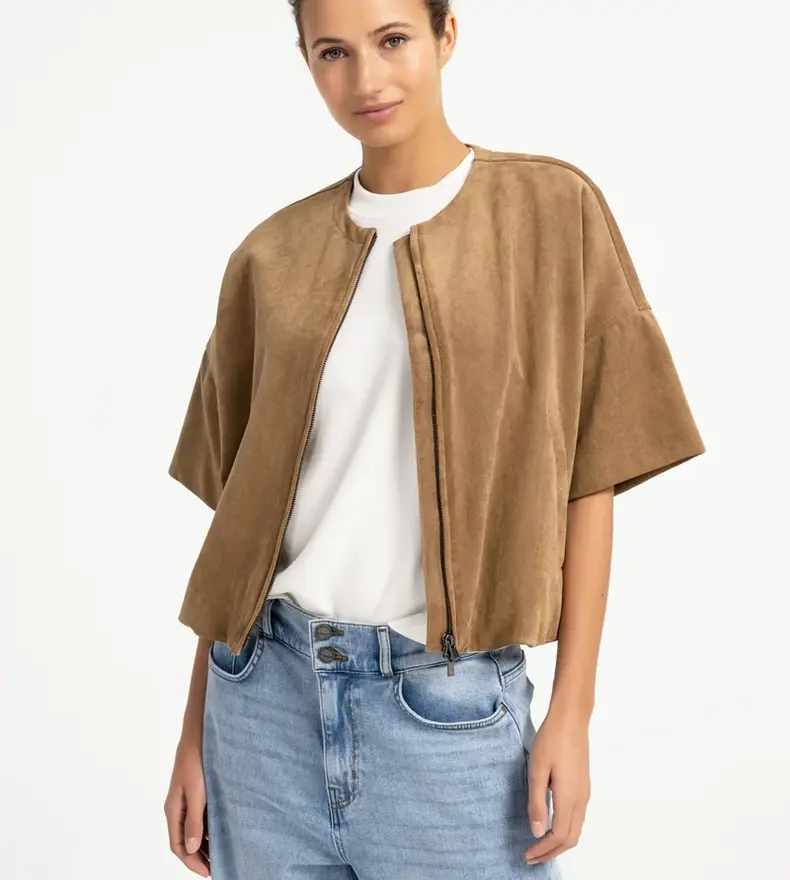 SHORTSLEEVE SUEDINE JACKET