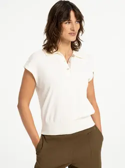 SLEEVELESS POLO SWEATSHIRT