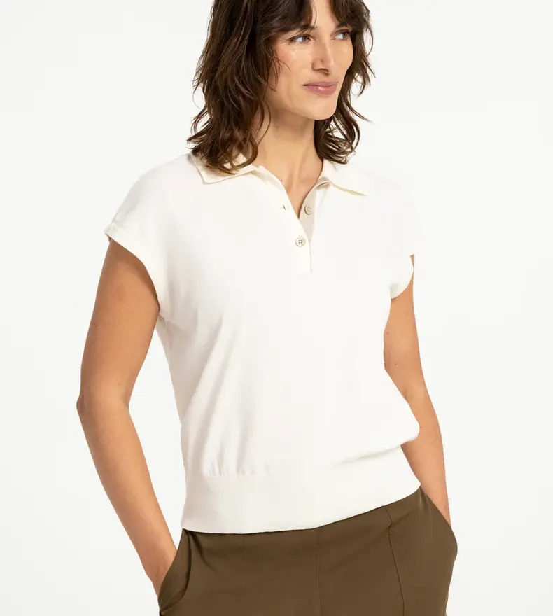 SLEEVELESS POLO SWEATSHIRT