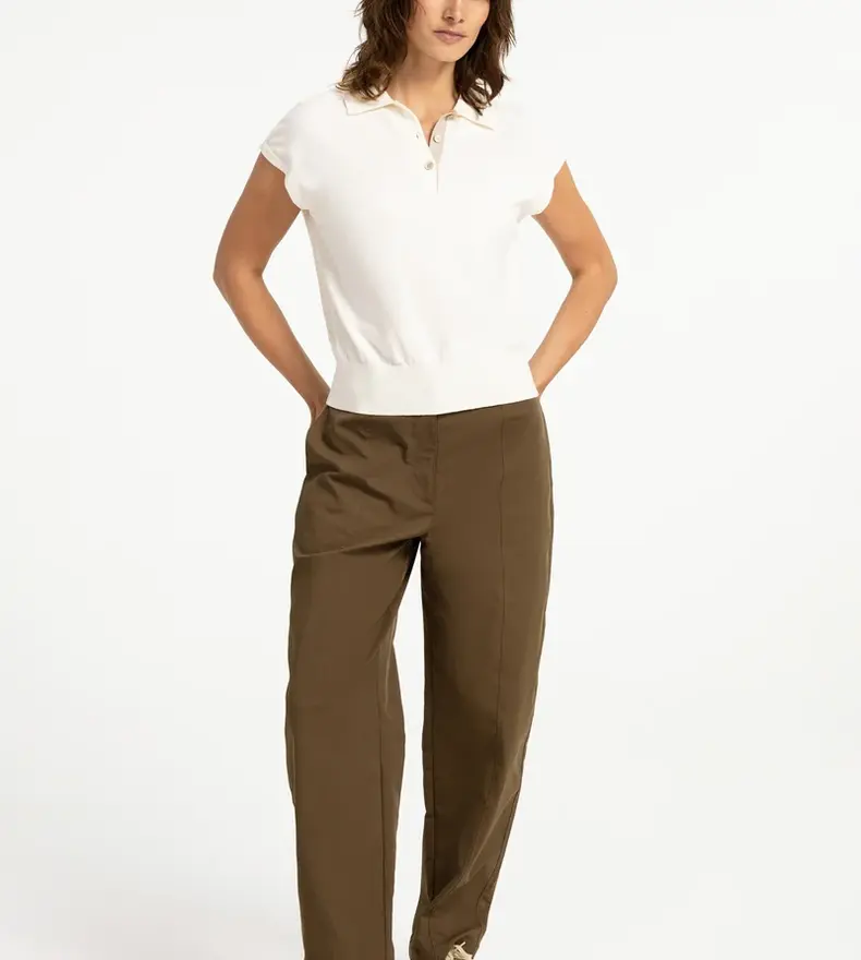 SLEEVELESS POLO SWEATSHIRT