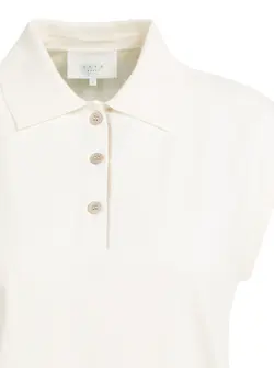 SLEEVELESS POLO SWEATSHIRT