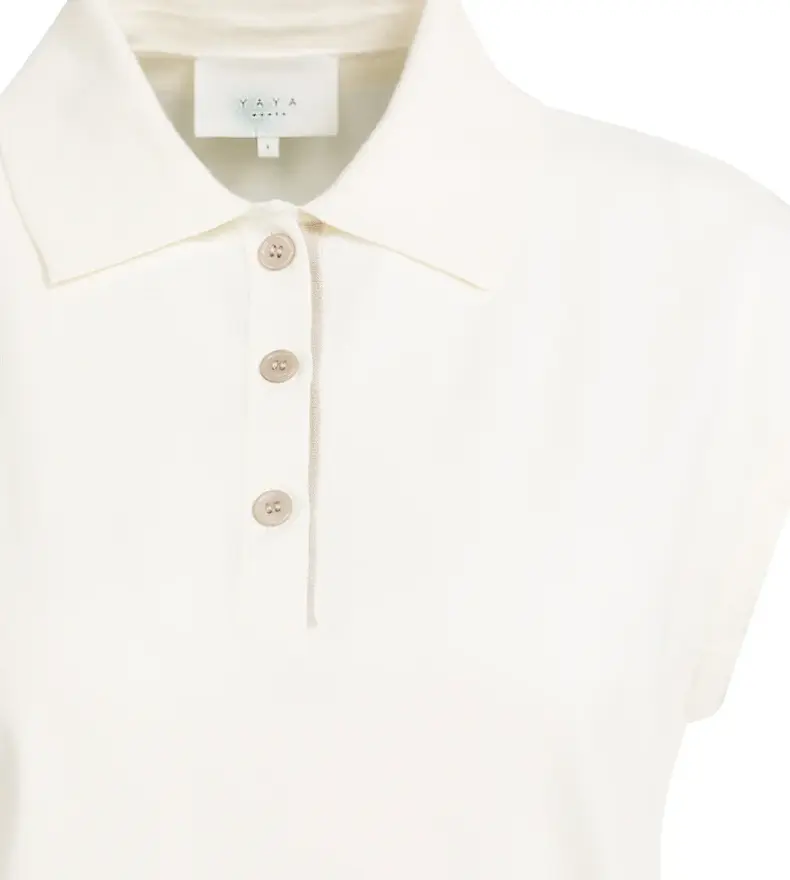 SLEEVELESS POLO SWEATSHIRT