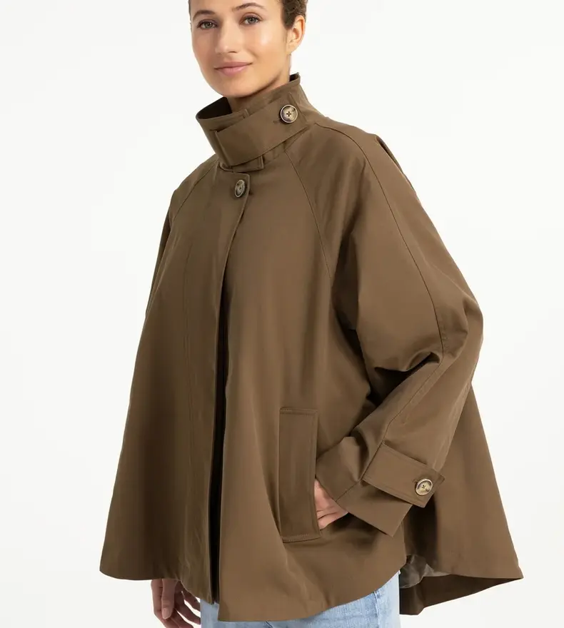 WOVEN A-LINE COAT