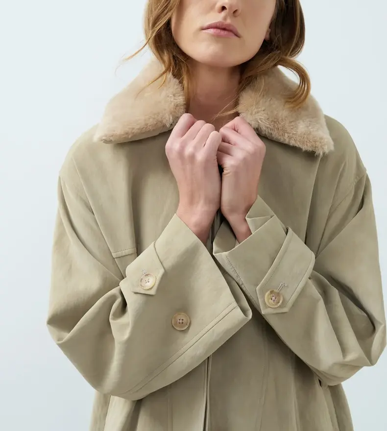 FAUX NUBUCK COAT