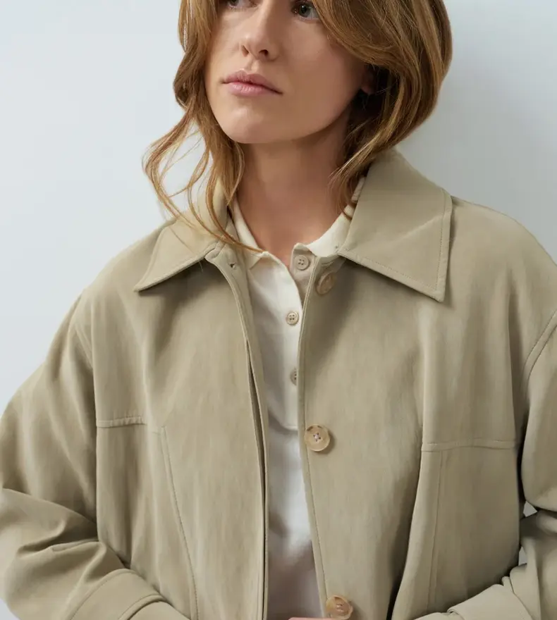 FAUX NUBUCK COAT