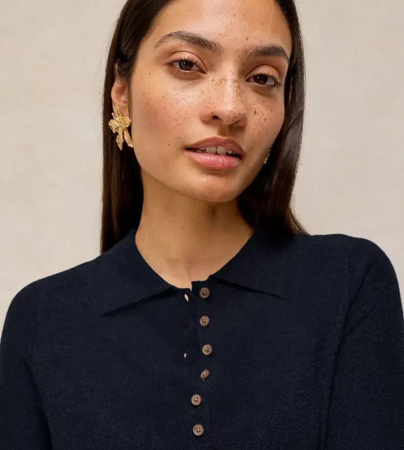 POPPY POLO LS SWEATER