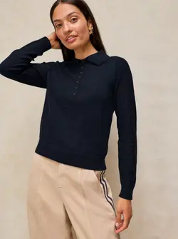 POPPY POLO LS SWEATER