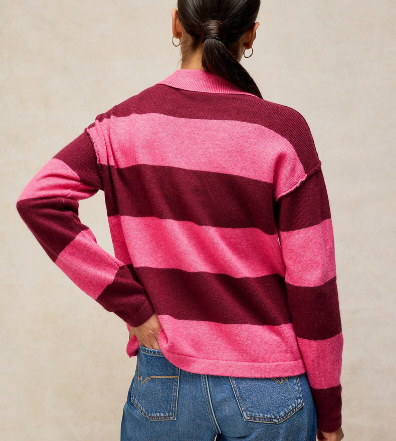 CAMILLA STRIPE COLLAR SWEATER