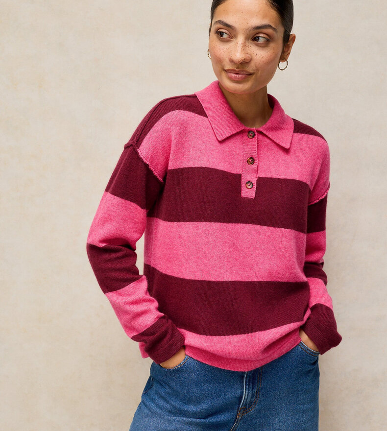 CAMILLA STRIPE COLLAR SWEATER