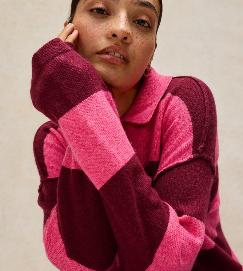 CAMILLA STRIPE COLLAR SWEATER