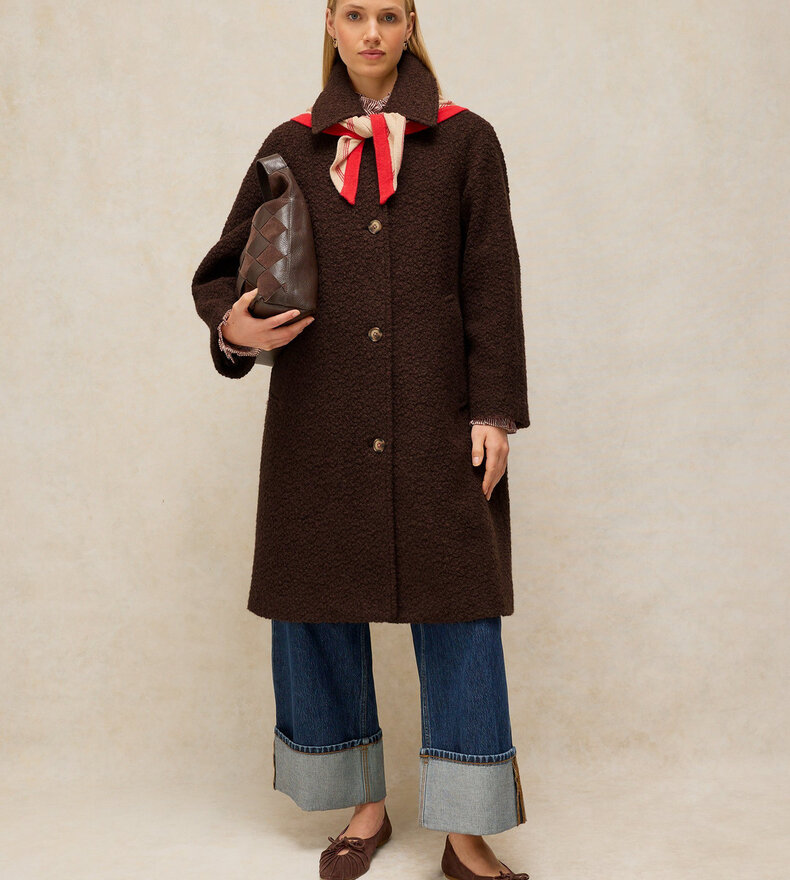 KELSEY BOUCLE WOOL BLEND COAT