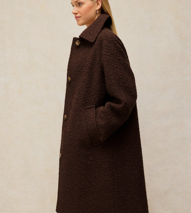 MANTEAU LAINE BOUCLÉE KELSEY