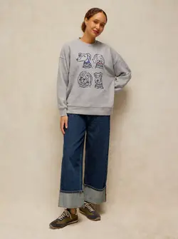 CLEO LONGLINE GRAPHIC SWEAT