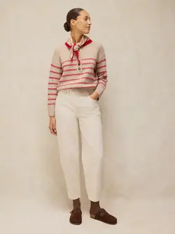 STRIPE HENLEY SWEATER